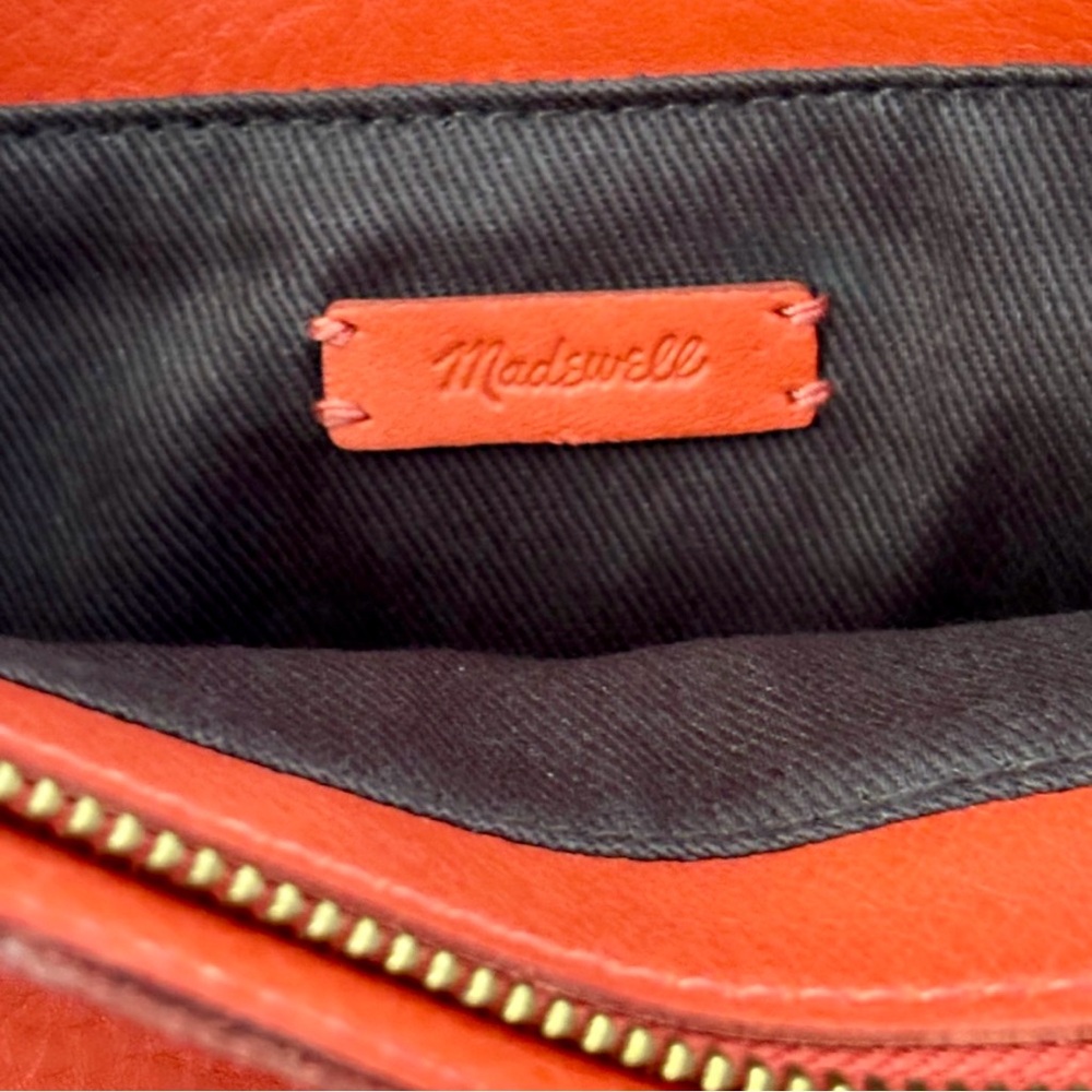 Madewell The Zip Top Transport Crossbody In Red - Picture 2 of 5